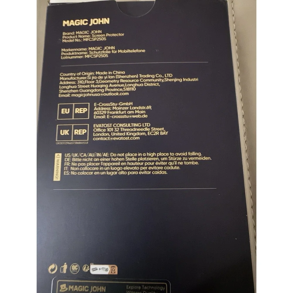 MAGIC JOHN for iPhone 15 Pro Screen Protector New In Box